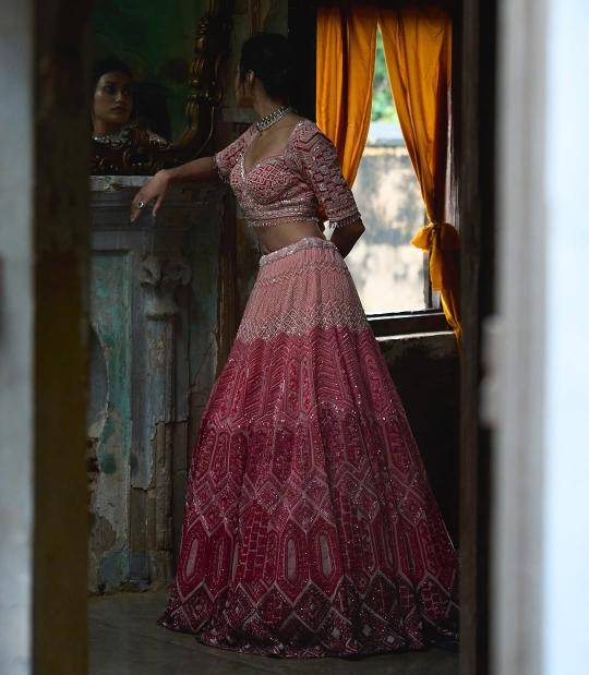 HC-1107 Georgette Lehenga choli wholesale online